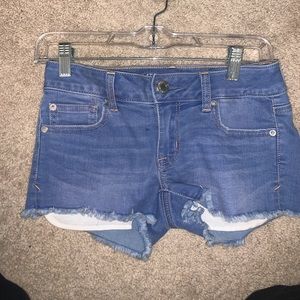 blue jean shorts